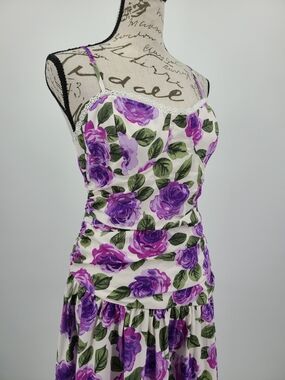 Anthropologie's Maeve 100% Cotton Drop Waist Vibrant Maxi Dress Size Large
